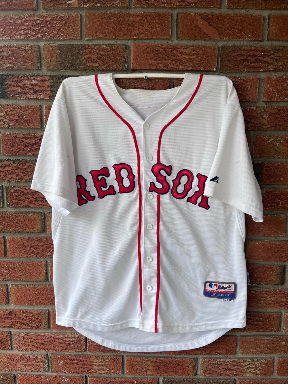 Majestic Boston Red Sox #15 Baseball Jersey Sz men’s 48